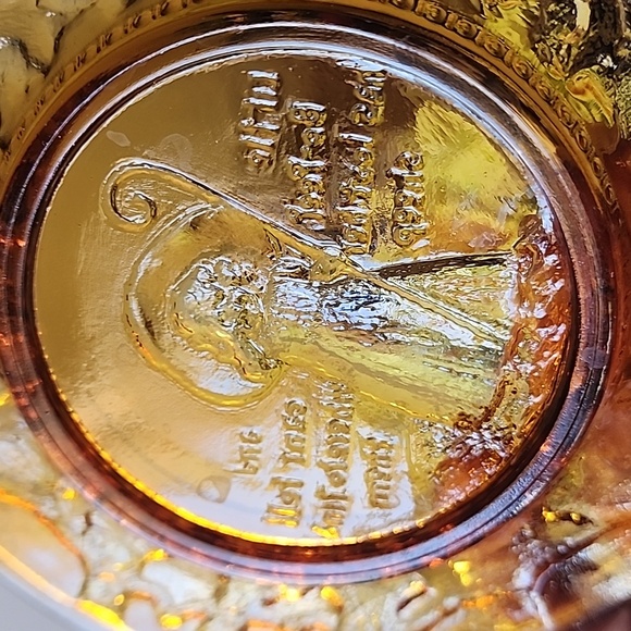 VTG. Mother Goose Nursery Rhymes, Tiara Amber Glass, Children's Plates. - Picture 13 of 16